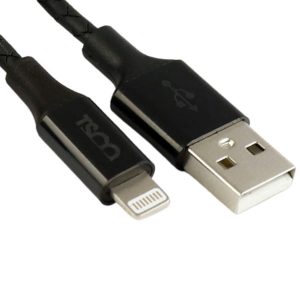کابل تبدیل USB به لایتنینگ تسکو مدل TC i602 طول 1 متر | مشکی | گارانتی 6 ماهه توسن سیستم