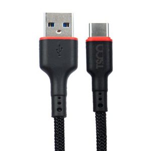 کابل تبدیل USB به USB-C تسکو مدل TCC105 طول 1 متر | مشکی | گارانتی 6 ماهه توسن سیستم